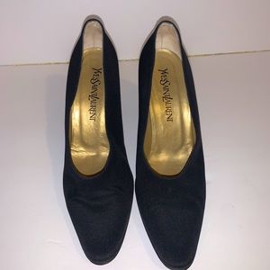 Black Yves Saint Laurent YSL vintage shoes